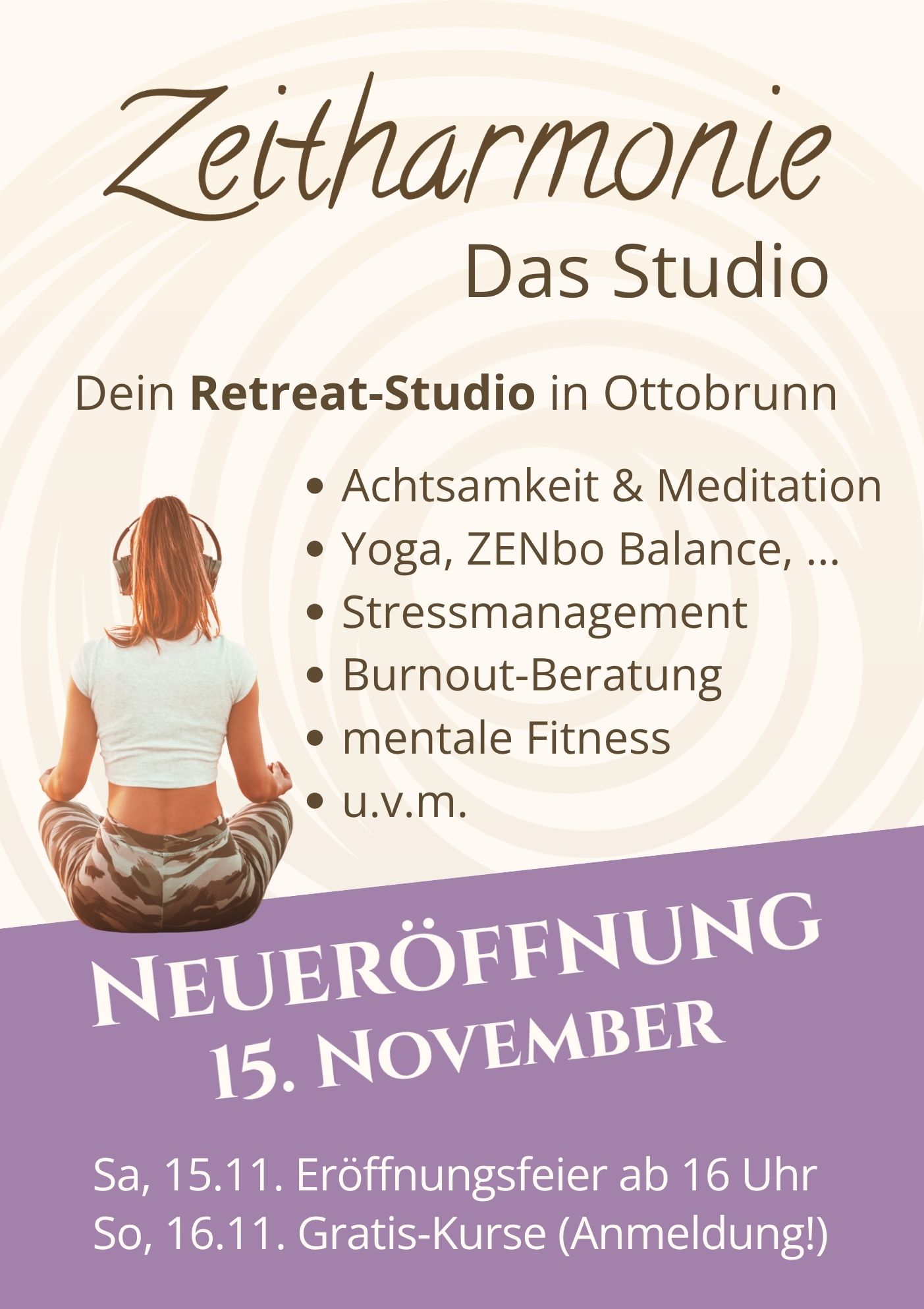 Studio-Neueröffnung am 15. November
